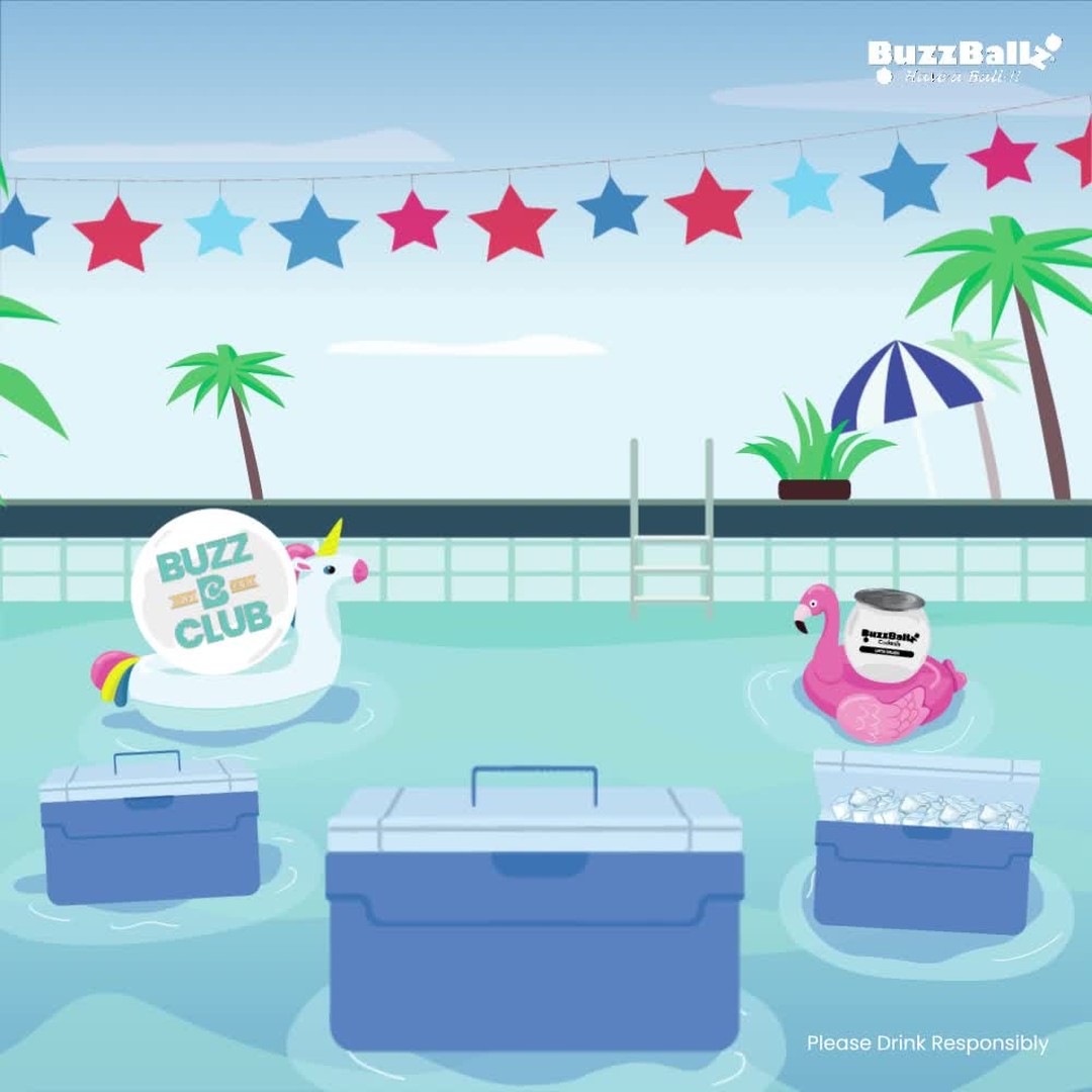 Ready to earn some Buzzies points to redeem for summer merch? Log onto Buzz Club and find the hidden BuzzBallz in the pool cooler to earn points! Get started at the link in our bio.