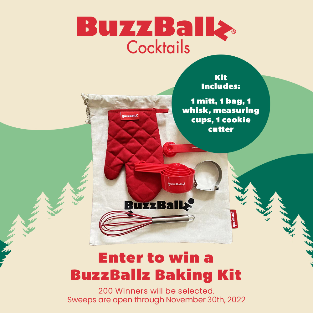 Take your holiday bake-off skills to the next level! Enter to win a BuzzBallz baking kit before November 30, 2022. 200 lucky winners will be selected! Visit the link in our bio to get started.