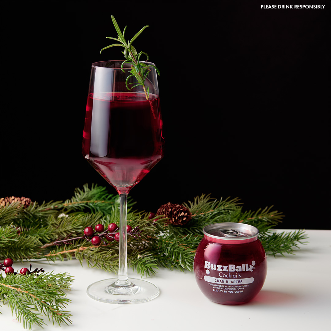 Who said high class and low effort can’t go together? Try your hand at elegance with this easy and delicious Cran Blaster Spritz!

Ingredients
1 Cran Blaster BuzzBallz
¼ can of sparkling water
¼ cup of prosecco

Tools
A wine glass
A cocktail shaker w/ strainer

Instructions
1. Pour the Cran Blaster BuzzBallz, sparkling water, and prosecco into the shaker.
2. Shake well.
3. Pour the cocktail into the wine glass.