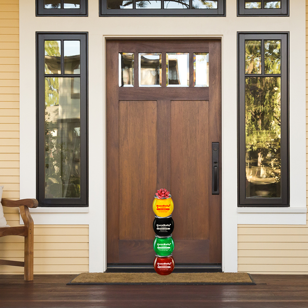Random act of kindness: leave a BuzzBallz at your bestie’s door.