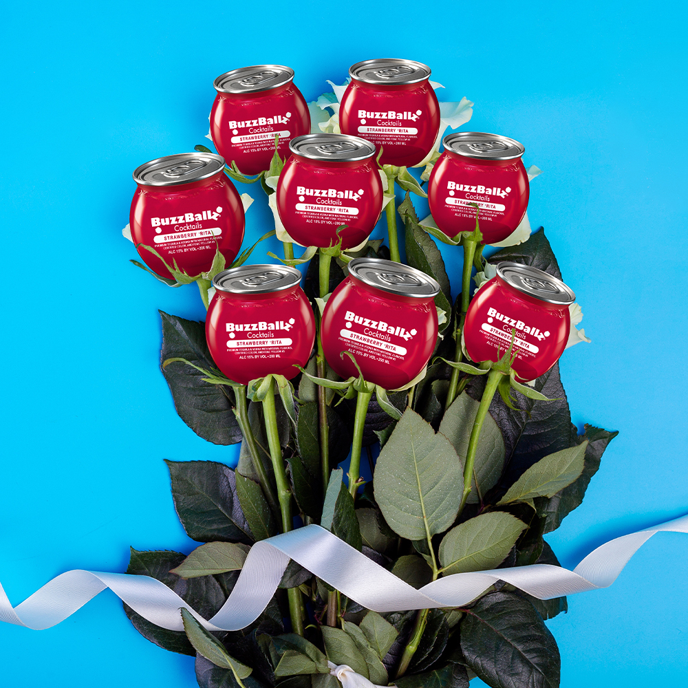 Treat your besties and your boos right with a bouquet of BuzzBallz this year. It’s giving true love