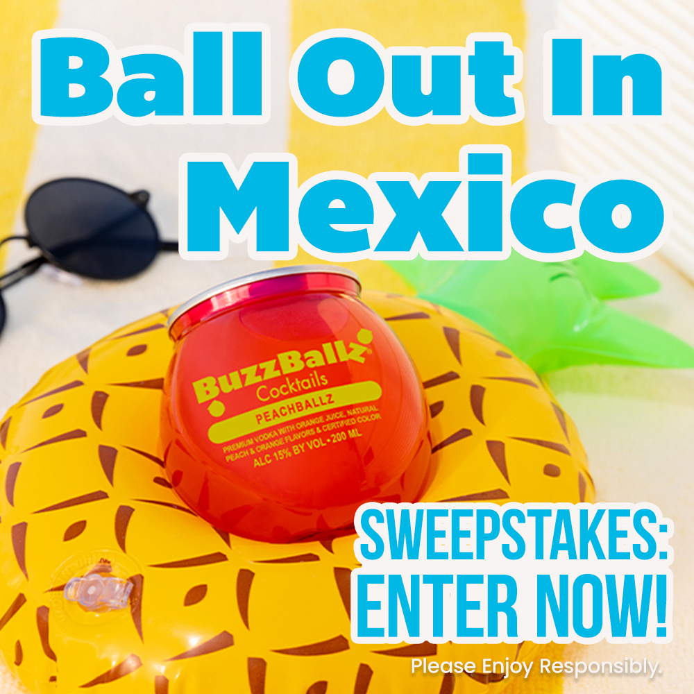 Make this summer spectacular with BuzzBallz and our Ball Out In Mexico Sweepstakes with @tripadvisor! You could win an all-expenses-paid vacation for two to Cancun along with some sweet BuzzBallz summer swag. Find more details and enter now at the link in our bio.
___
NO PURCHASE NECESSARY. Void where prohibited. Ends 6/30/23 at 11:59:59 p.m. ET. Open to legal residents the 50 U.S./DC, 21+. Official Rules at tripadv.sr/BuzzBallz Sponsor: Tripadvisor LLC. Enjoy responsibly.