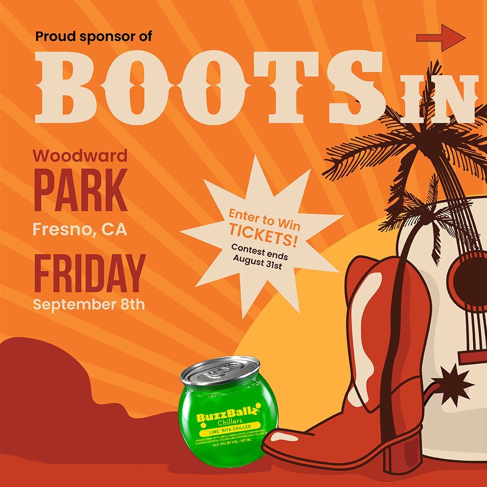 The summer isn't over yet, and we want you to enjoy it! We're giving away one pair of General Admission tickets (2 tickets) for two stops on the @bootsinthepark country music festival in Fresno and San Diego! There will be plenty of music to hear, memories to be made, and BuzzBallz to enjoy. Visit the link in our bio to enter to win these tickets. A winner will be selected and notified on August 31.